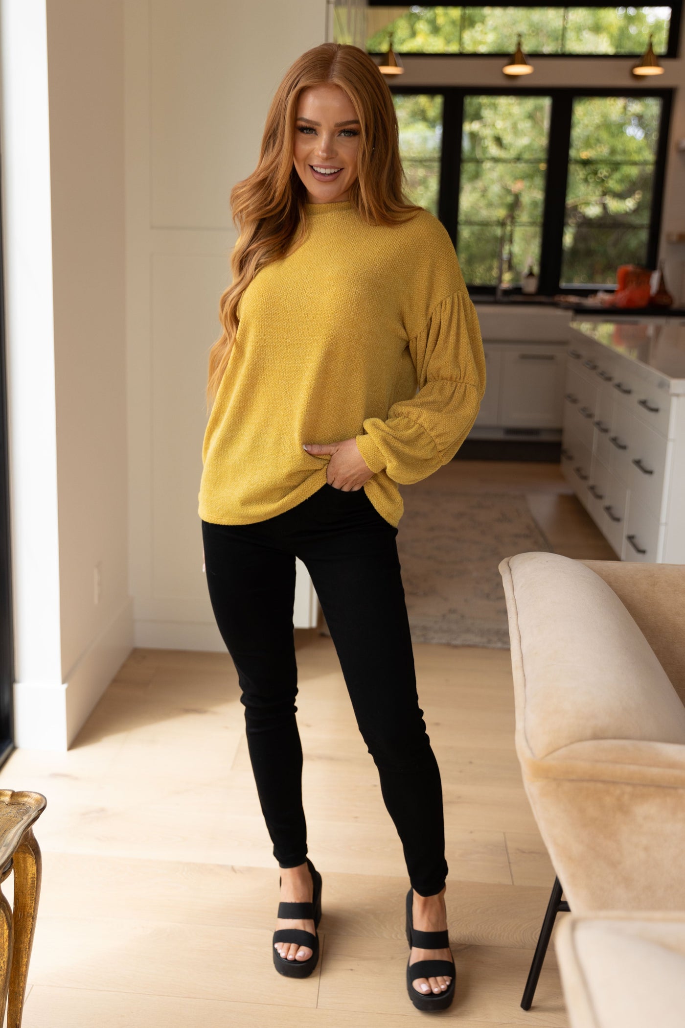 Brand Collab Honey Be Mine Balloon Sleeve Sweater