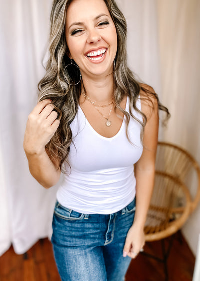 Seamless Tank in White