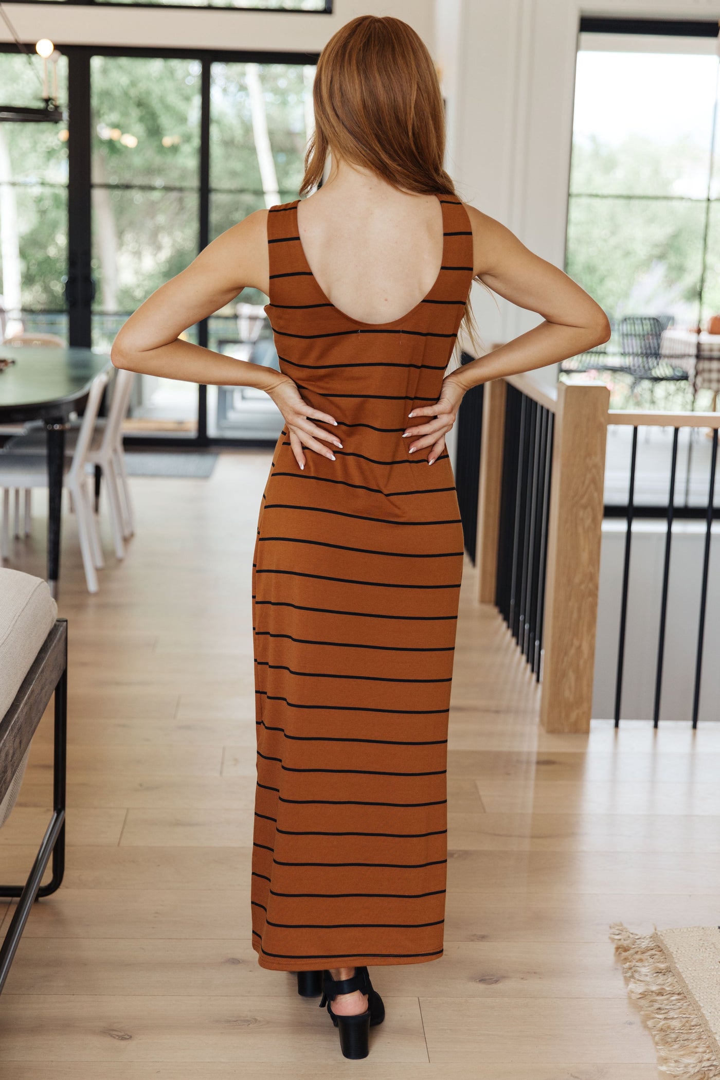 Brand Collab Keep it Casual Striped Maxi Dress