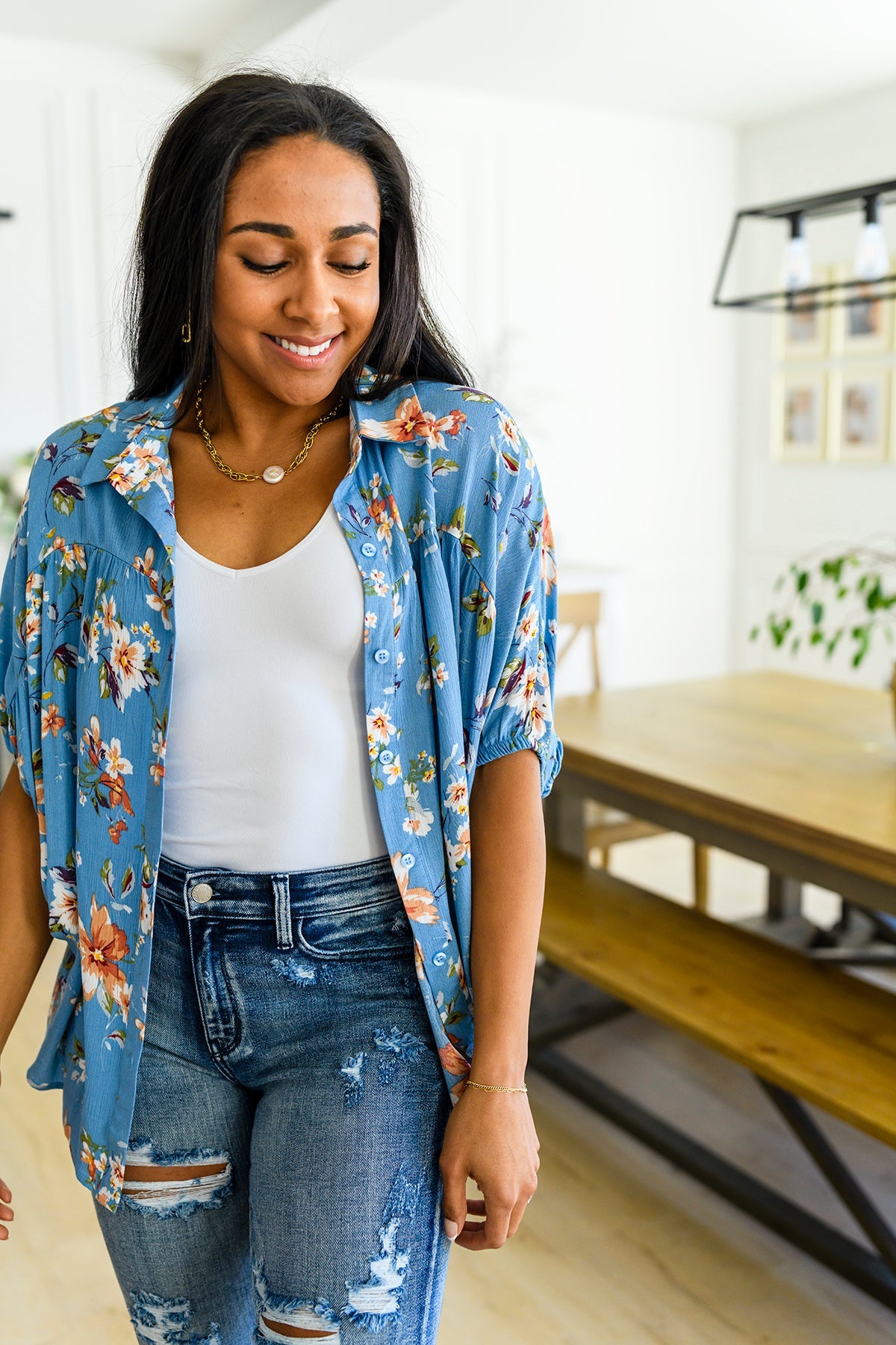 Brand Collab Lanikai Floral Button Down