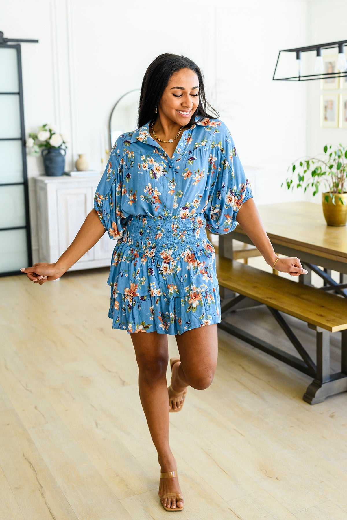 Brand Collab Lanikai Floral Tiered Skirt