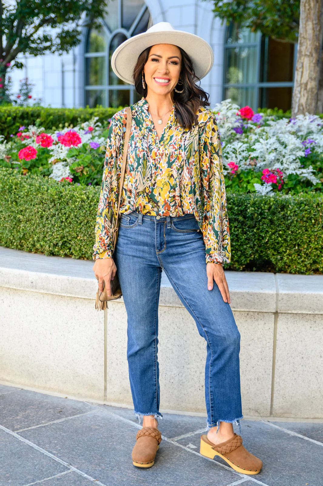 Brand Collab Lilly Ann Floral Print Blouse