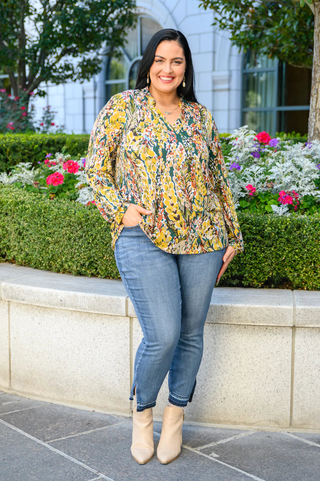 Brand Collab Lilly Ann Floral Print Blouse