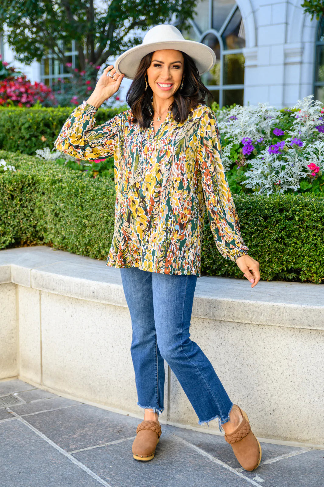 Brand Collab Lilly Ann Floral Print Blouse
