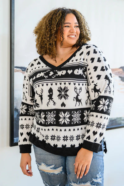 Brand Collab Love And The Holidays V-Neck Top