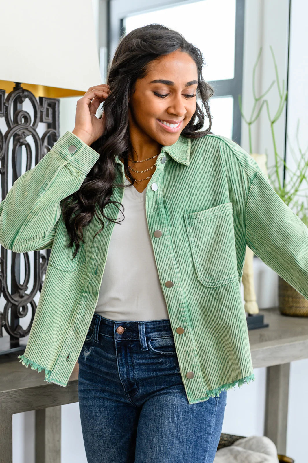 Brand Collab More Like You Corduroy Button Up Jacket