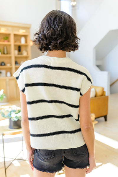 Brand Collab More or Less Striped Sleeveless Sweater