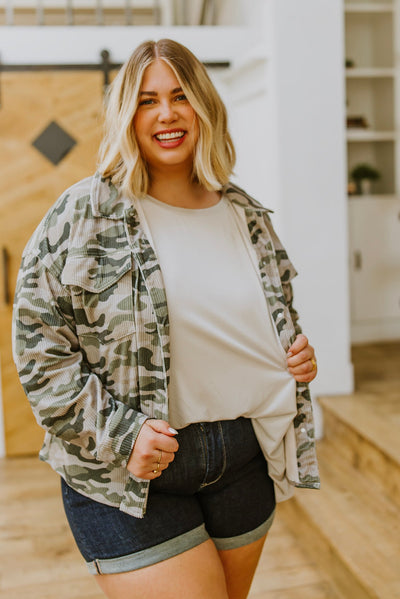 Brand Collab No Limits Corduroy Camo Print Jacket