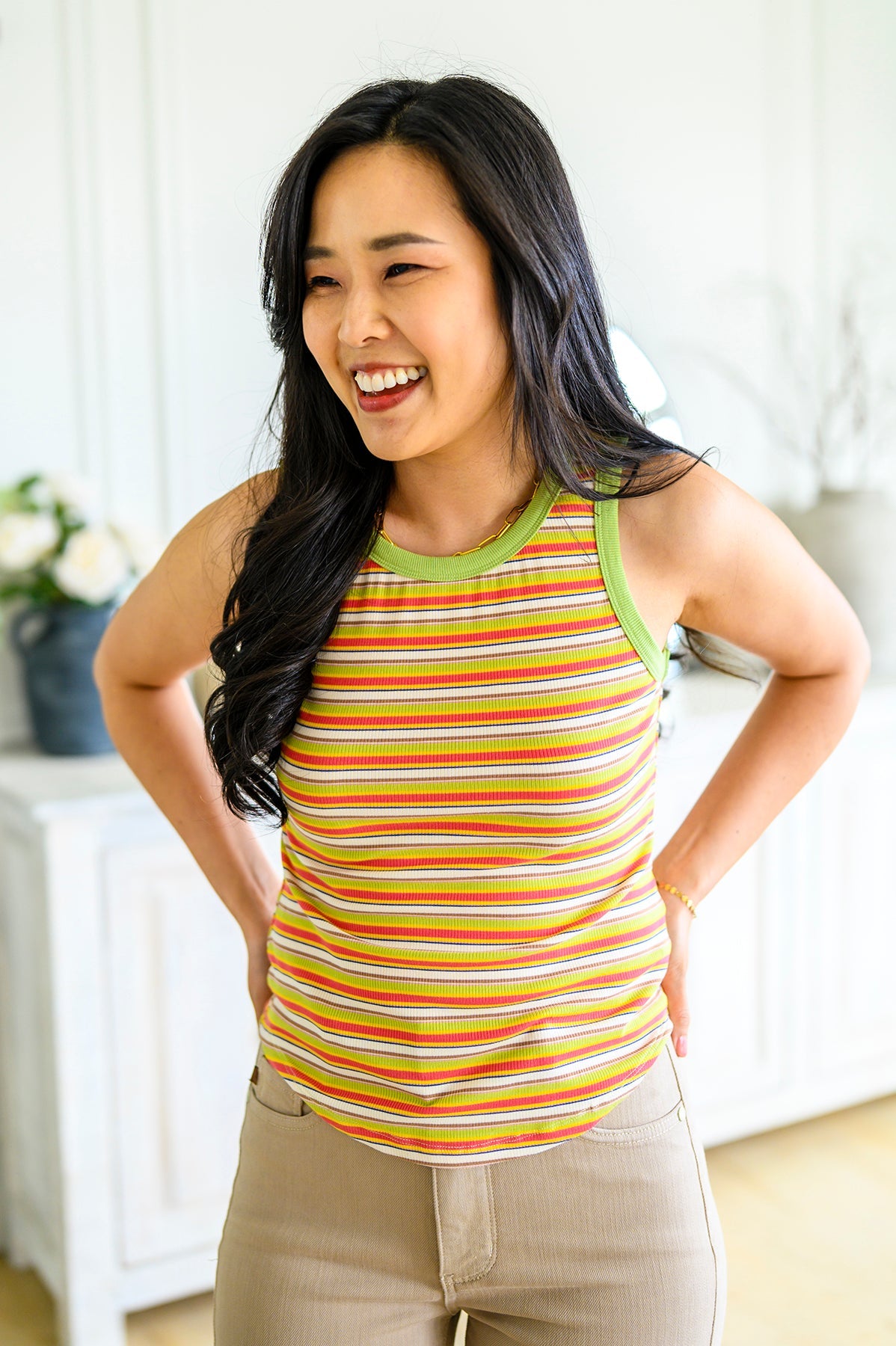 Brand Collab Now and Forever Striped Tank