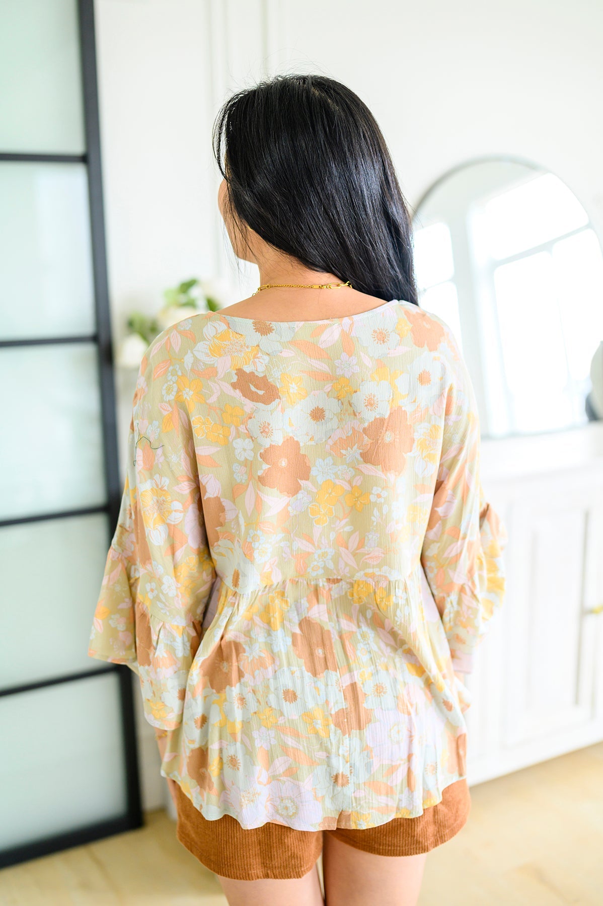 Brand Collab Singled Out Floral Blouse in Green