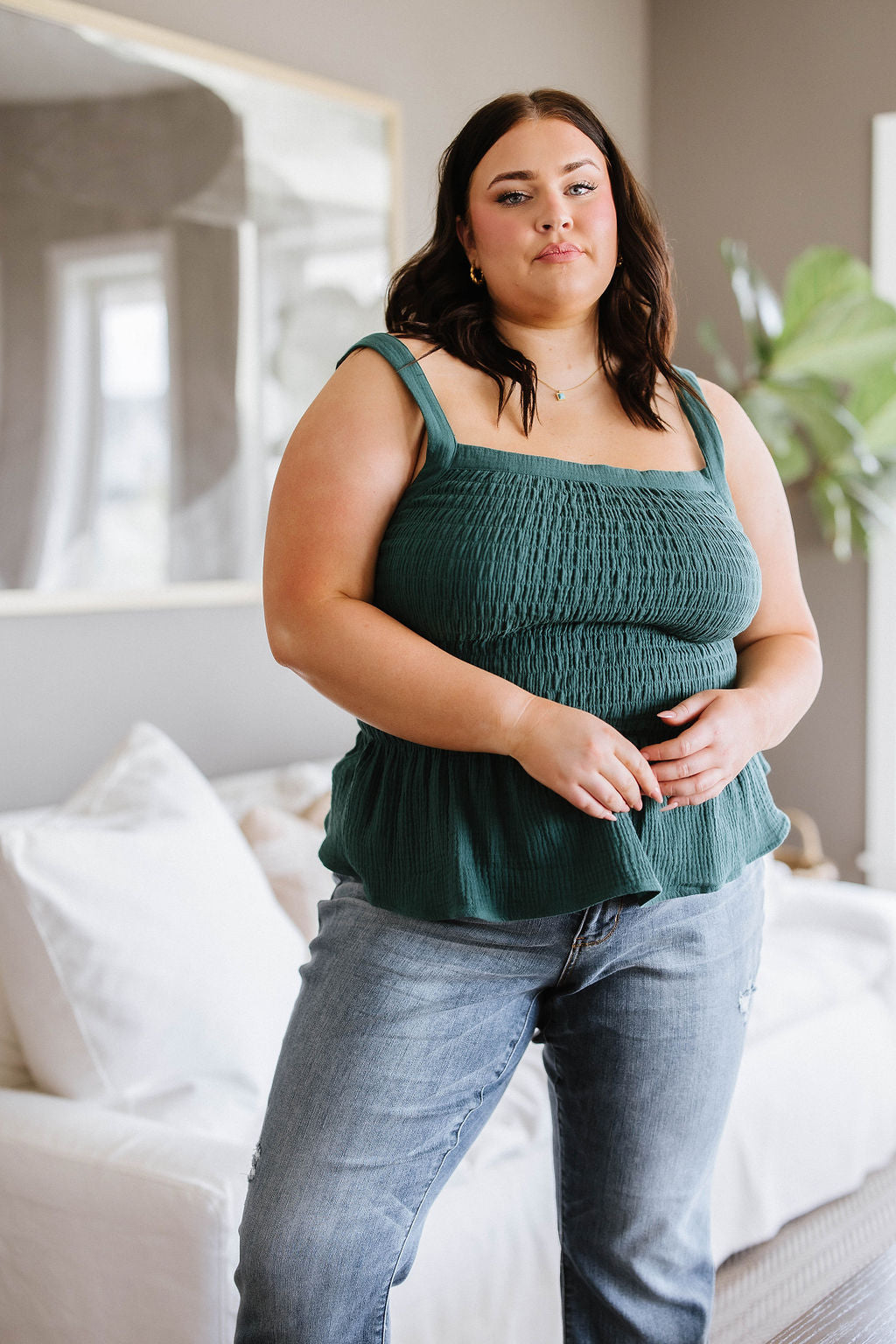 Brand Collab So Exceptional Smocked Tank