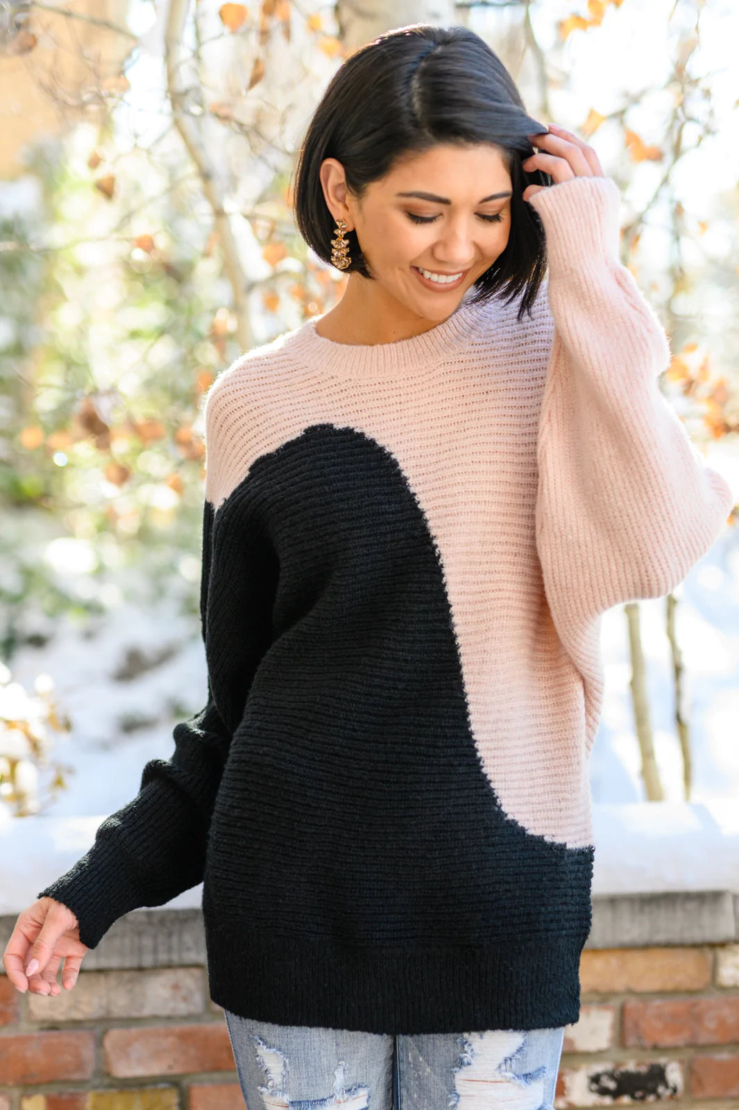 Brand Collab Speaks To My Heart Wave Knit Pullover