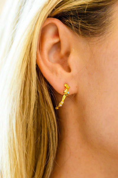Brand Collab Santana Studded Hoop Earrings