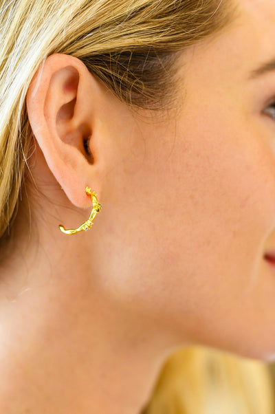 Brand Collab Santana Studded Hoop Earrings