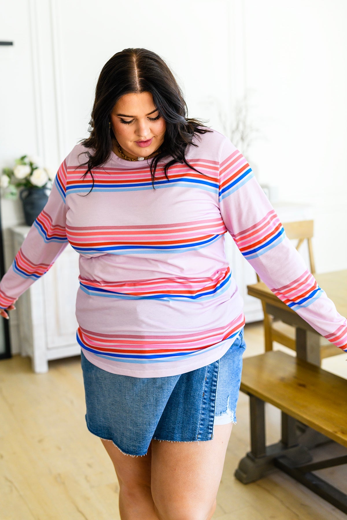 Brand Collab Sweet Like Candy Striped Long Sleeve