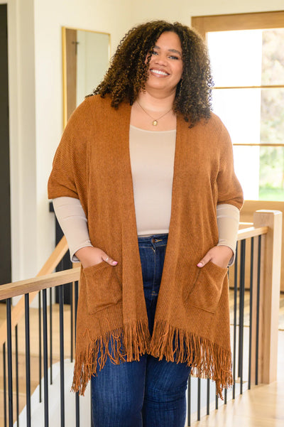 Brand Collab Tell My Story Rib Knit Kimono In Camel