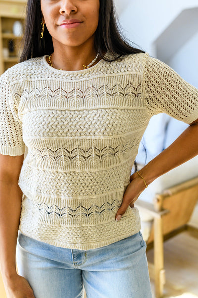 Brand Collab Thea Crocheted Knit Top