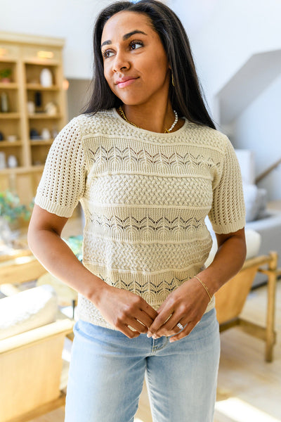 Brand Collab Thea Crocheted Knit Top