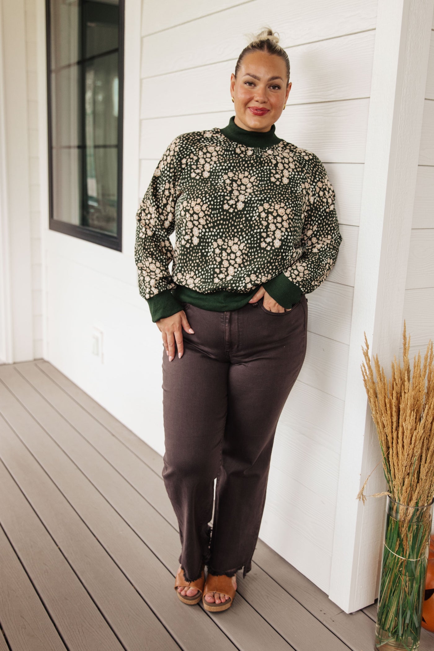Brand Collab Where Are We Going Mock Neck Pullover