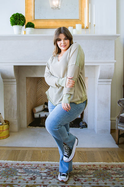 Brand Collab Winding Roads Top In Sage