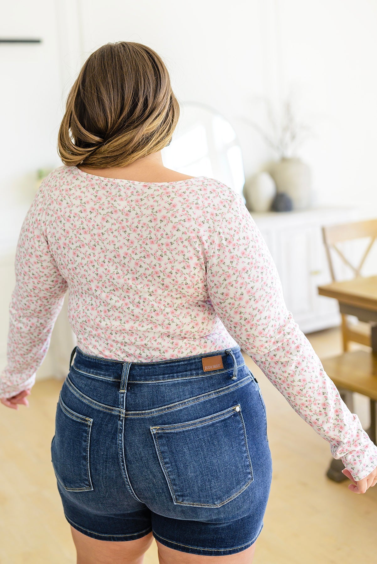 Brand Collab Wistful Wishes Floral Henley Bodysuit